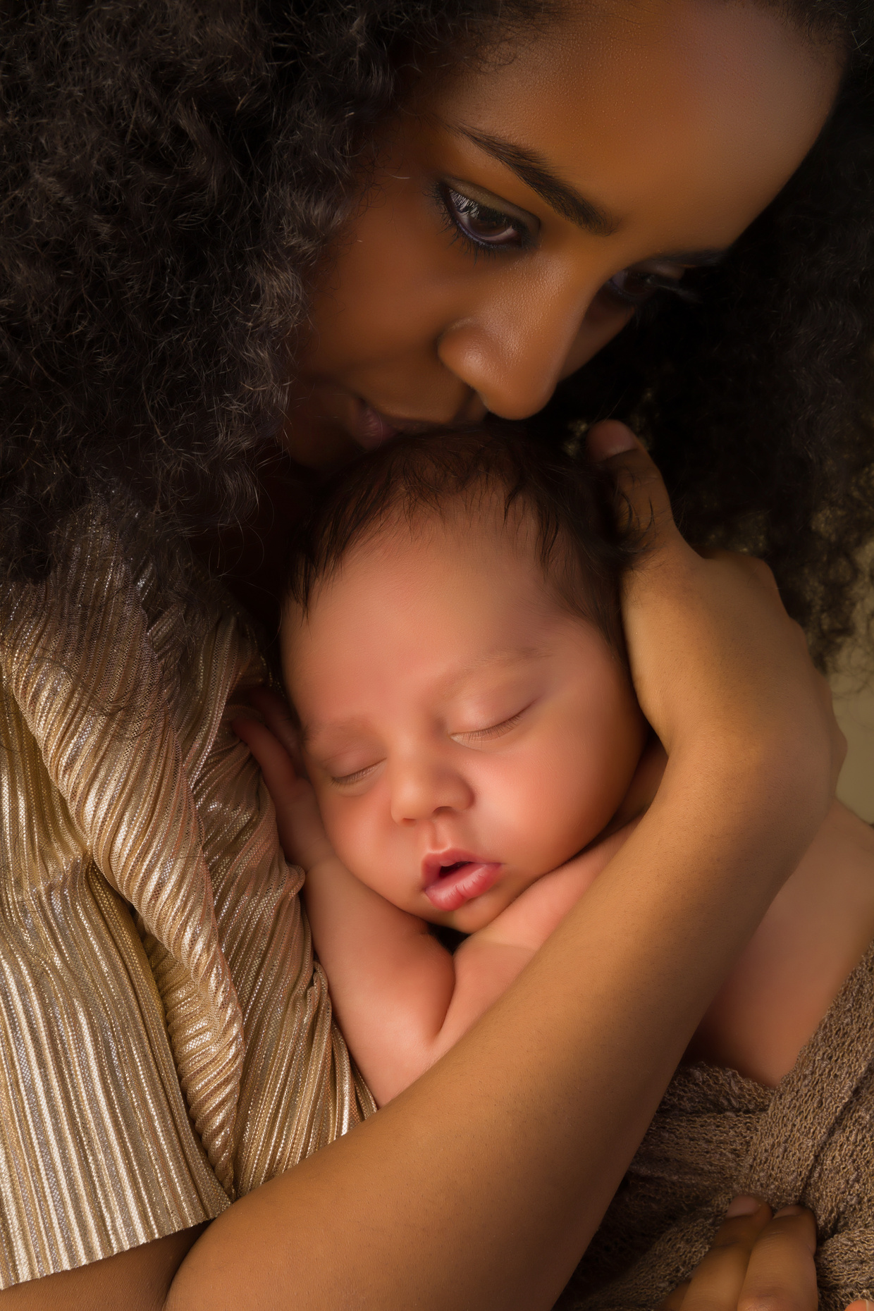 Closeup of Sleeping African Baby